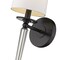 Z-Lite Avery 1 Light Wall Sconce, Matte Black & White 810-1S-MB - alternate 2